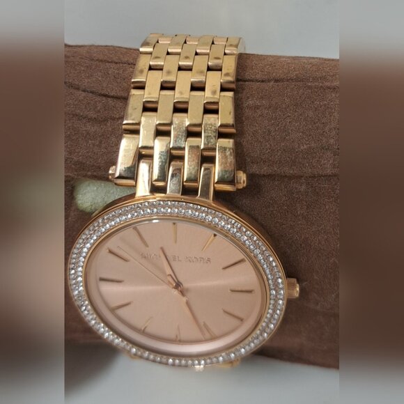 Michael Kors Darci Three-Hand Rose Gold-Tone Women's Watch MK3192 Quartz 7 Inch - Picture 3 of 16